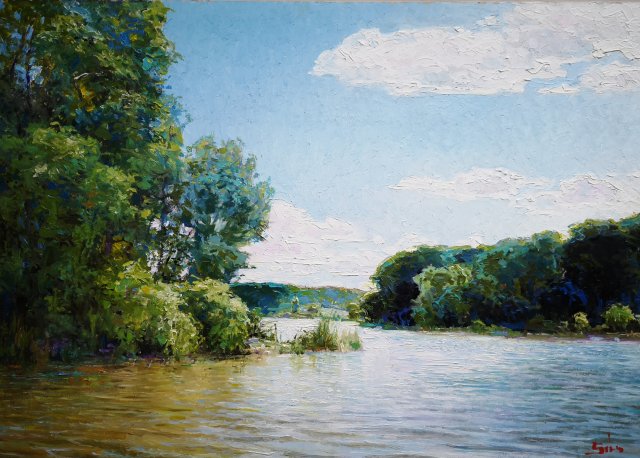 Soós Tibor Desedapart 50x70cm olajfestmény 180000ft