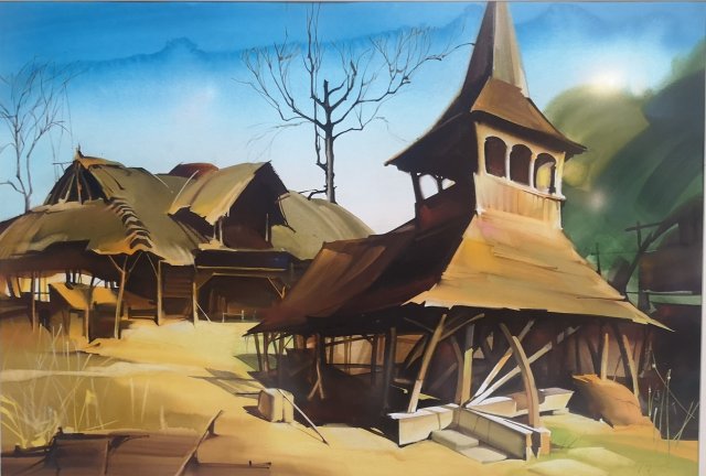 Fassel Ferenc Erdély  50x70cm akvarell 485000ft
