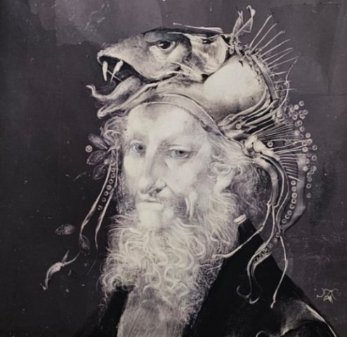 Szász Endre Halas Portré 45x45cm Olajfestmény elkelt 