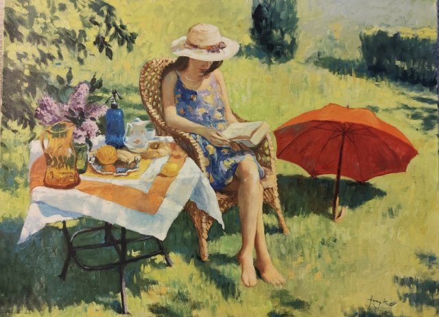 Hornyik Zoltán Piknik 60x80cm olaj vászon 350000ft
